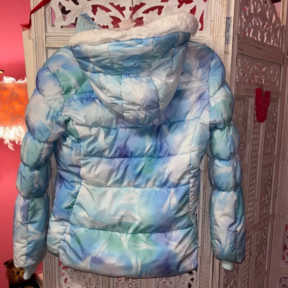 ZeroXposur Blue Swirl Puffer Jacket Size:14/16